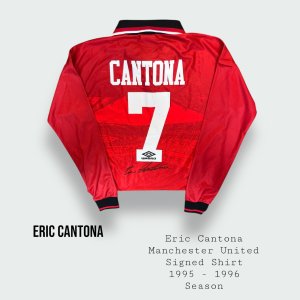 Eric Cantona Signed Manchester United Shirt 1995 - 1996 Season