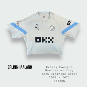Erling Haaland Manchester City Match - Training Worn Shirt 2022 - 2023 Season
