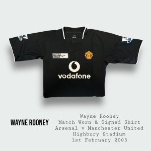 Wayne Rooney Match Worn & Signed Manchester United Premier League Shirt 2004 - 2005 Season
