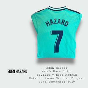 Eden Hazard Match Worn Real Madrid Shirt 2019 - 2020 Season