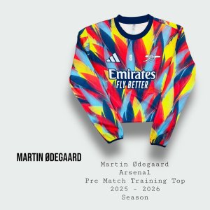 Martin Odegaard Match / Training Worn Arsenal Pre Match Top 2025 - 2026 Season