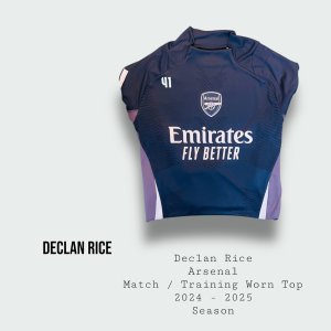 Declan Rice Match / Training Worn Arsenal Top 2024 - 2025 Season