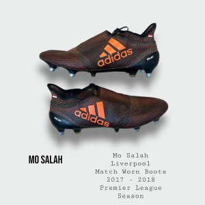 Mo Salah Match Worn Liverpool Record Breaking Football Boots 2017 - 2018 Season