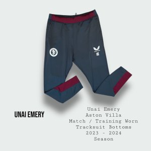 Unai Emery Aston Villa Match / Training Worn Tracksuit Bottoms 2023 - 2024 Season