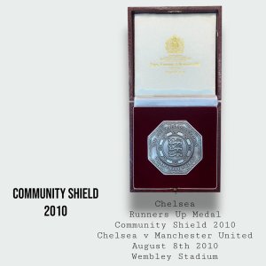 Chelsea Community Shield Original Runners Up Medal & Box 2010