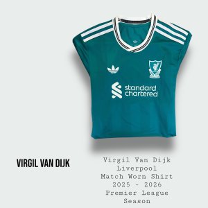 Virgil Van Dijk Match Worn Liverpool Premier League Shirt 2025 - 2026 Season