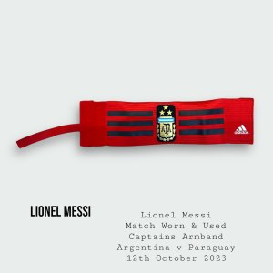 Lionel Messi Match Worn & Used Argentina Captains Armband