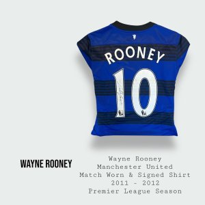 Wayne Rooney Match Worn & Signed Manchester United Premier League Shirt 2011 - 2012 Season