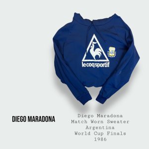 Diego Maradona Match / Training Worn 1986 World Cup Finals Sweater / Top