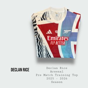 Declan Rice Match / Training Worn Arsenal Pre Match Top 2025 - 2026 Season