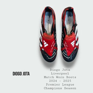 Diogo Jota Match Worn Liverpool Football Boots 2024 - 2025 Premier League Champions Season