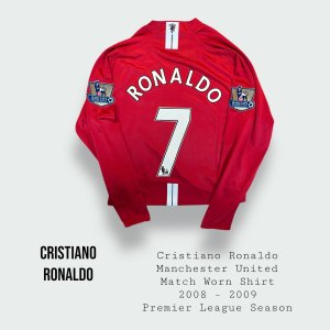 Cristiano Ronaldo Match Worn Manchester United Premier League Shirt 2008 - 2009 Season