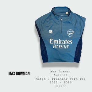 Max Dowman Match / Training Worn Arsenal Top 2025 - 2026 Season