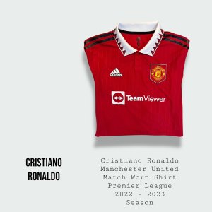 Cristiano Ronaldo Match Worn Manchester United Premier League Shirt 2022 - 2023 Season - Last Season