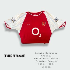 Dennis Bergkamp Match Worn Arsenal Premier League Shirt 2003 - 2004 Invincible Season