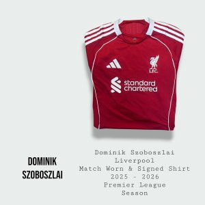 Dominik Szoboszlai Match Worn & Signed Liverpool Premier League Shirt 2025 - 2026 Season