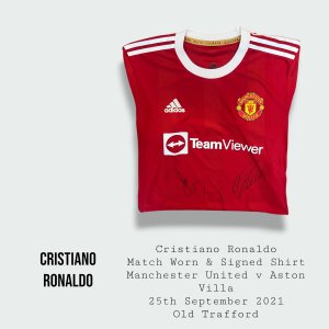 Cristiano Ronaldo Match Worn & Signed Manchester United Shirt 2021 - 2022 Season