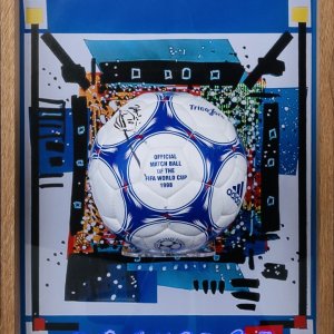 Zinedine Zidane Signed France World Cup Final 1998 Match Ball Light Up Display