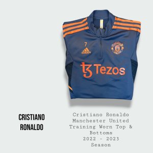 Cristiano Ronaldo Match / Training Worn Manchester United Pro Jumper Top & Training Bottoms 2022 - 2023 Season