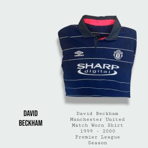 David Beckham Match Worn Manchester United Shirt 1999 - 2000 Season