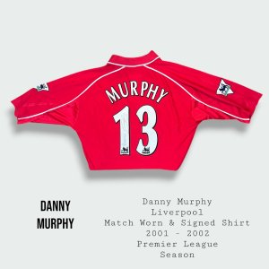 Danny Murphy Match Worn & Signed Liverpool Premier League Shirt 2001 - 2002 Season