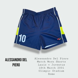 Alessandro Del Piero Match Worn Juventus F.C Serie A Shorts 2000 - 2001 Season