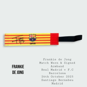 Frankie de Jong Match Worn & Signed F.C Barcelona Captains Armband