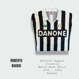 Roberto Baggio Match Worn Juventus Shirt 1992 - 1993 Season