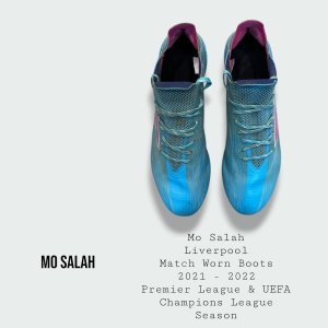 Mo Salah Match Worn Liverpool Football Boots 2021 - 2022 Premier League Season