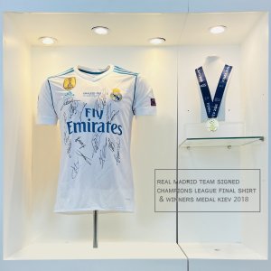 Real Madrid Team Signed Champions League Final Shirt & Winners Medal Kiev 2018
