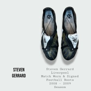 Steven Gerrard Match Worn & Signed Liverpool Football Boots 2008 - 2009 Season