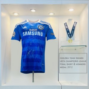 Chelsea Team Signed UEFA Champions League Final Shirt & Winners Medal 2012