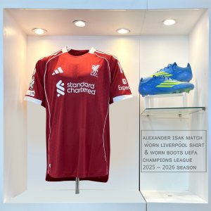 Alexander Isak Match Worn Liverpool Shirt & Worn Boots UEFA Champions League 2025 - 2026 Season