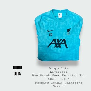 Diogo Jota Liverpool Pre Match Warm Up Worn Training Sweater Top 2024 - 2025 Season