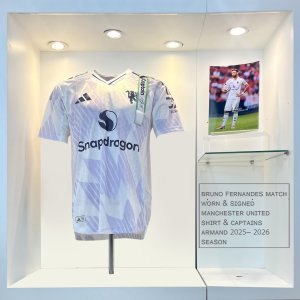 Bruno Fernandes Match Worn & Signed Manchester United Shirt & Captains Armand 2025 - 2026 Season