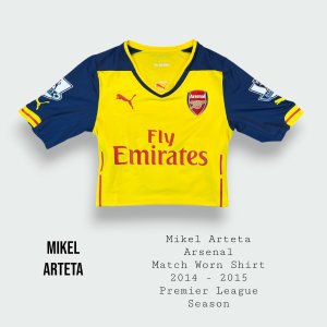 Mikel Arteta Match Worn Arsenal Premier League Shirt 2014 - 2015 Season