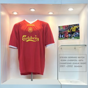 Steven Gerrard Match Worn Liverpool UEFA Champions League Shirt 2001 - 2002 Season