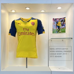 Mikel Arteta Match Worn Arsenal Premier League Shirt 2014 - 2015 Season