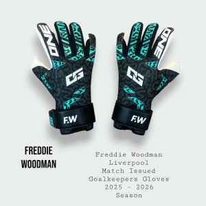 Freddie Woodman Liverpool Match Issued Goalkeepers Gloves 2025 - 2026 Season