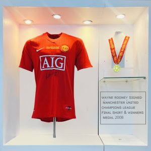 Wayne Rooney Signed Manchester United Champions League Final Shirt & Winners Medal 2008