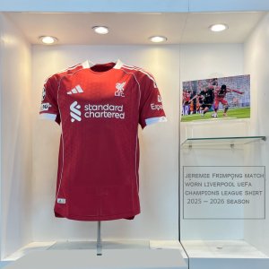 Jeremie Frimpong Match Worn Liverpool UEFA Champions League Shirt 2025 - 2026 Season
