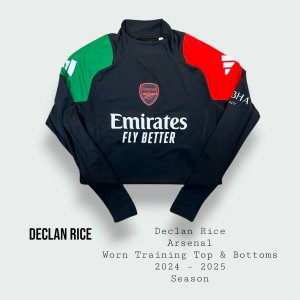 Declan Rice Match / Training Worn Arsenal Training Top & Bottoms 2024 - 2025 Season