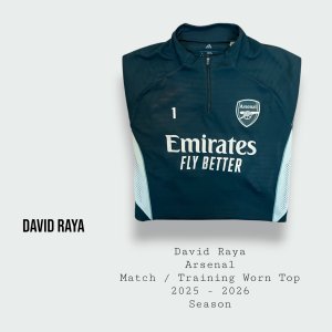 David Raya Match / Training Worn Arsenal Top 2025 - 2026 Season