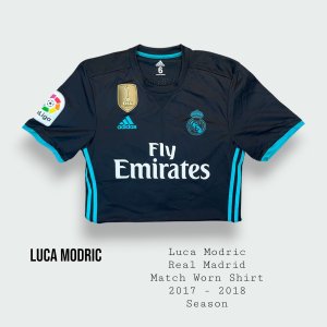 Luca Modric Match Worn Real Madrid La Liga Shirt 2017 - 2018 Season