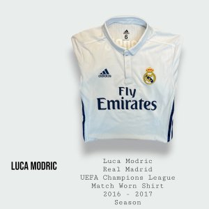 Luca Modric Match Worn Real Madrid UEFA Champions League Shirt 2016 - 2017 Season