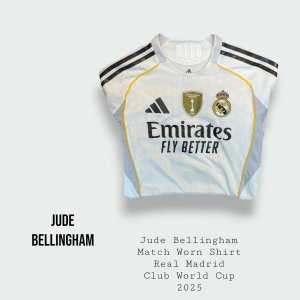 Jude Bellingham Match Worn Real Madrid Club World Cup Shirt 2025