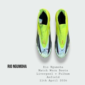 Rio Ngumoha Match Worn & Signed Liverpool Boots 2025 - 2026 Season ( First Goal at Anfield Boots For Liverpool )