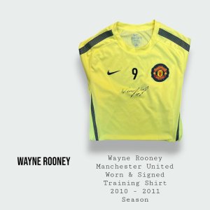 Wayne Rooney Match / Training Worn & Signed Manchester United Training Shirt 2010 - 2011 Season