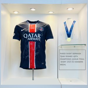Paris Saint Germain Team Signed UEFA Champions League Final Shirt 2025 & Winners Medal
