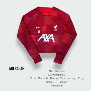 Mo Salah Liverpool Match / Training Worn Top 2023 - 2024 Season